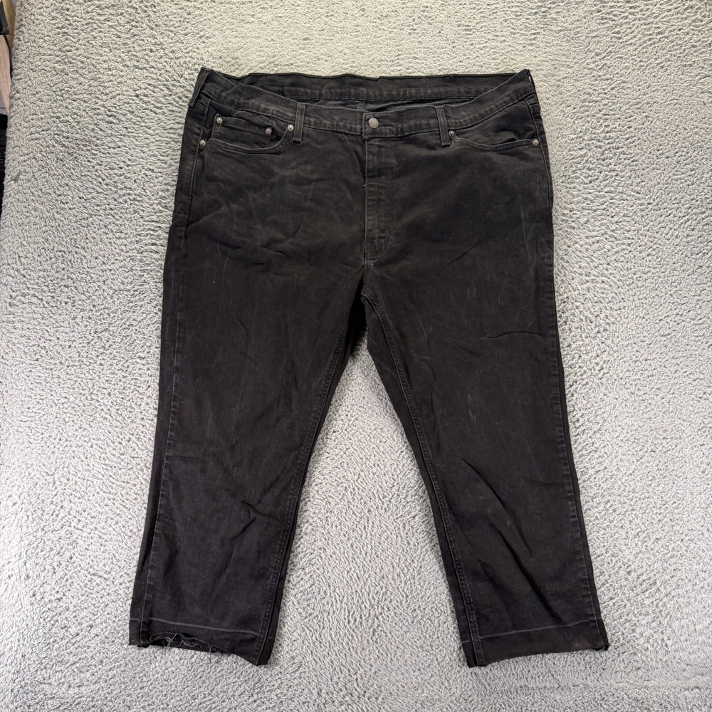 Levi's 541 Jeans Men's 48x24 Black Cotton Denim Tapered Athletic Fit Stretch